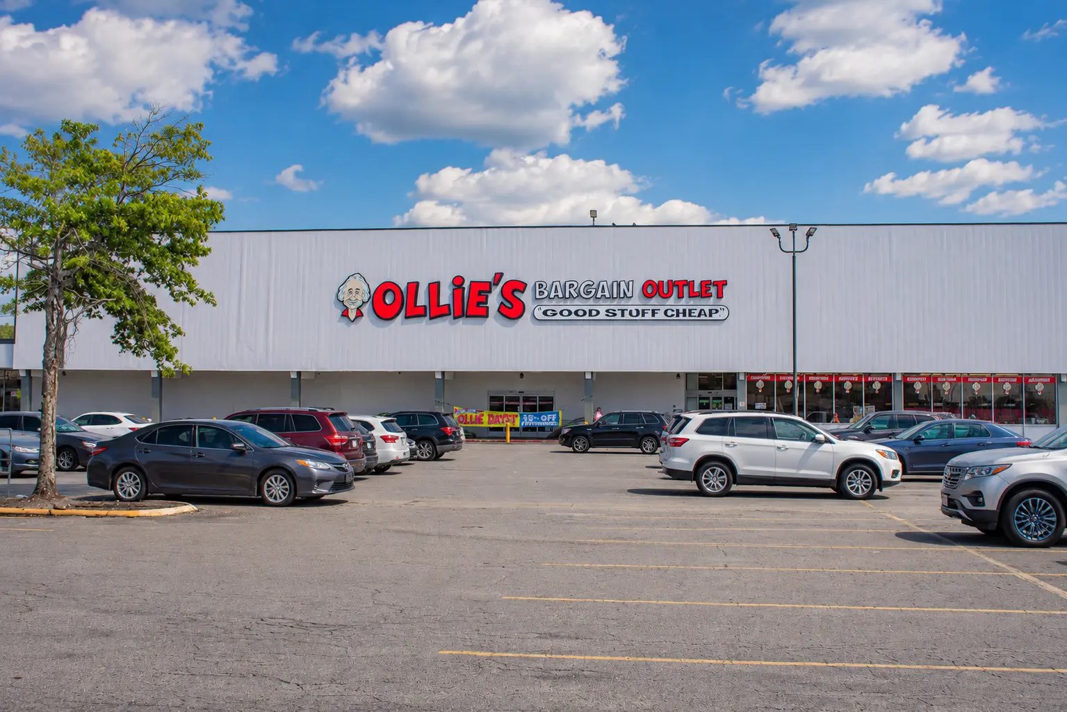Ollie's Bargain Outlet storefront and signage at Jefferson Square