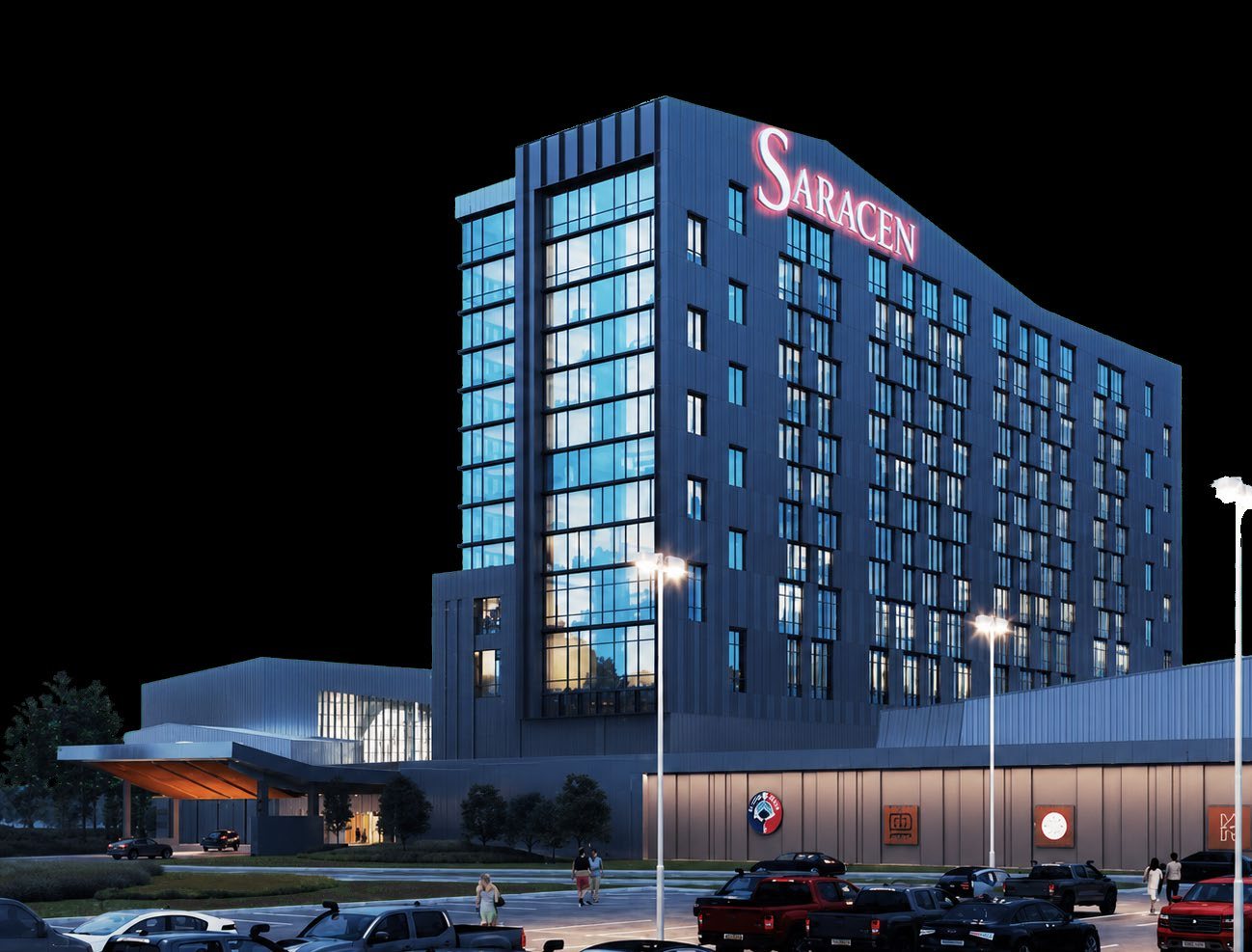 Saracen Casino Resort hotel tower, 4.9 miles from Jefferson Square